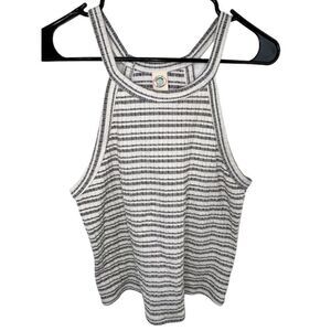 Honolua Halter Style Striped Crop Top